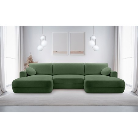 Narożnik FUEGO XL wolnostojący układ U z funkcją spania w tkaninie Bubble 12 DomoHome