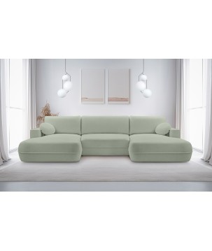 Narożnik FUEGO XL wolnostojący układ U z funkcją spania w tkaninie Bubble 13 DomoHome