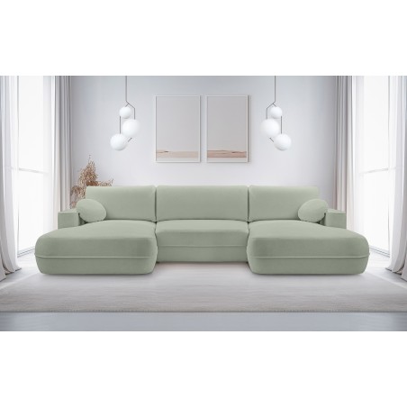 Narożnik FUEGO XL wolnostojący układ U z funkcją spania w tkaninie Bubble 13 DomoHome