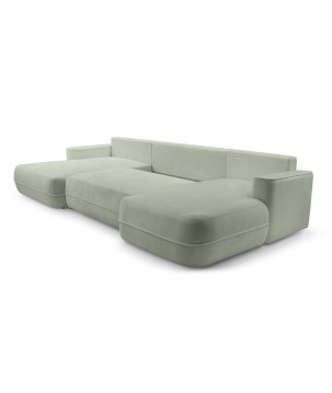 Narożnik FUEGO XL wolnostojący układ U z funkcją spania w tkaninie Bubble 13 DomoHome