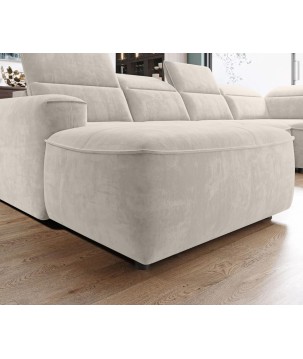 Narożnik COLOMBO XL z elektryczną regulacją siedziska Lewostronny w tkaninie PALLADIUM 02 WERSAL