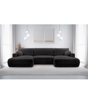 Narożnik FUEGO XL wolnostojący układ U z funkcją spania w tkaninie Bubble 17 DomoHome