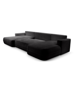 Narożnik FUEGO XL wolnostojący układ U z funkcją spania w tkaninie Bubble 17 DomoHome