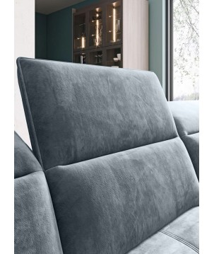 Narożnik COLOMBO XL z elektryczną regulacją siedziska Lewostronny w tkaninie PALLADIUM 15 WERSAL