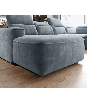 Narożnik COLOMBO XL z elektryczną regulacją siedziska Prawostronny w tkaninie PALLADIUM 15 WERSAL