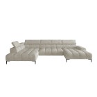 Narożnik PLAZA XL Lewostronny Elektryczna regulacja Tkanina MONOLITH 02 WERSAL