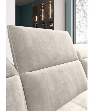 Narożnik COLOMBO XL Lewostronny z elektryczną regulacją siedziska w tkaninie PALLADIUM 02 WERSAL