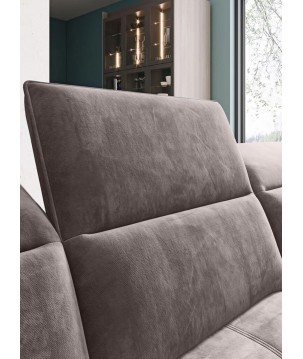 Narożnik COLOMBO XL Lewostronny z elektryczną regulacją siedziska w tkaninie PALLADIUM 05 WERSAL