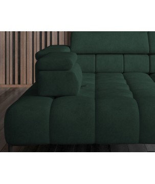 Narożnik PLAZA XL Lewostronny Elektryczna regulacja Tkanina MONOLITH 37 WERSAL