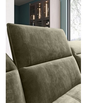 Narożnik COLOMBO XL Lewostronny z elektryczną regulacją siedziska w tkaninie PALLADIUM 10 WERSAL