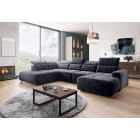 Narożnik COLOMBO XL Lewostronny z elektryczną regulacją siedziska w tkaninie PALLADIUM 19 WERSAL