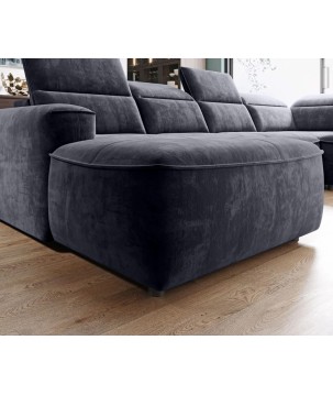 Narożnik COLOMBO XL Lewostronny z elektryczną regulacją siedziska w tkaninie PALLADIUM 19 WERSAL