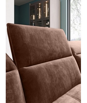 Narożnik COLOMBO XL Prawostronny z elektryczną regulacją siedziska w tkaninie PALLADIUM 08 WERSAL