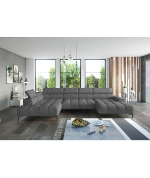 Narożnik PLAZA XL Lewostronny Elektryczna regulacja Tkanina MONOLITH 92 WERSAL