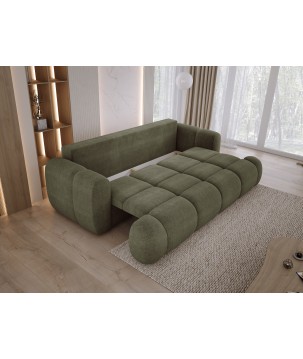 Sofa Kanapa BOMO 3 osobowa z funkcją spania i pojemnikiem w tkaninie EDEN 12 WERSAL