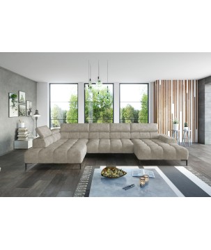 Narożnik PLAZA XL Prawostronny Elektryczna regulacja Tkanina MONOLITH 02 WERSAL