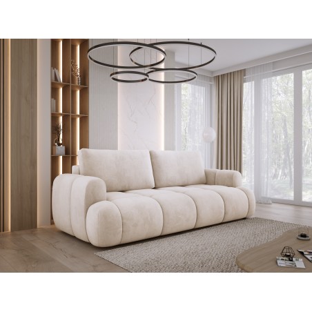 Sofa Kanapa BOMO 3 osobowa z funkcją spania i pojemnikiem w tkaninie SALVADOR 01 WERSAL