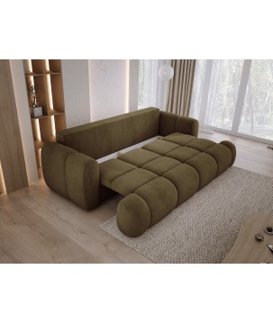 Sofa Kanapa BOMO 3 osobowa z funkcją spania i pojemnikiem w tkaninie SALVADOR 10 WERSAL
