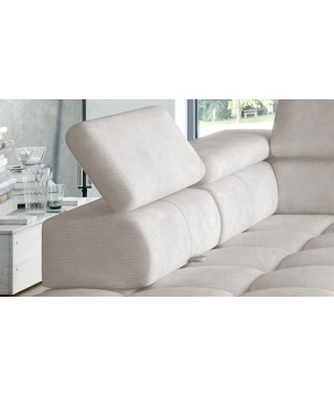 Narożnik PLAZA XL Lewostronny Elektryczna regulacja Tkanina SOLAR 03 WERSAL