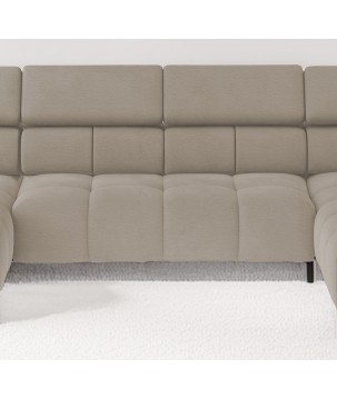 Narożnik PLAZA XL Lewostronny Elektryczna regulacja Tkanina SOLAR 16 WERSAL