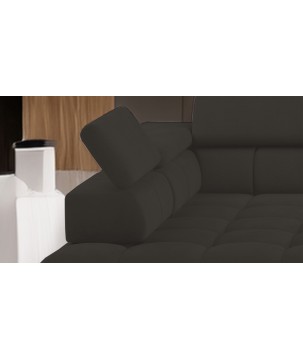 Narożnik PLAZA XL Lewostronny Elektryczna regulacja Tkanina SOLAR 28 WERSAL