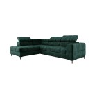 Narożnik PABLOS układ L strona Lewa w tkaninie CLOUD 39 regulowane zagłówki z funkcją spania