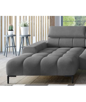 Narożnik PLAZA XL Lewostronny Elektryczna regulacja Tkanina SOLAR 96 WERSAL