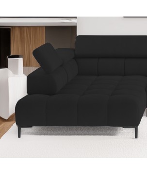 Narożnik PLAZA XL Lewostronny Elektryczna regulacja Tkanina SOLAR 99 WERSAL