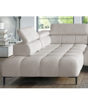 Narożnik PLAZA XL Prawostronny Elektryczna regulacja Tkanina SOLAR 03 WERSAL