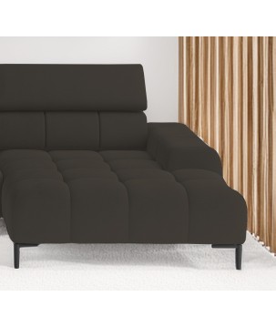 Narożnik PLAZA XL Prawostronny Elektryczna regulacja Tkanina SOLAR 28 WERSAL