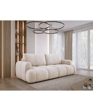 Sofa Kanapa BOMO 3 osobowa z funkcją spania i pojemnikiem w tkaninie SALVADOR 01 WERSAL