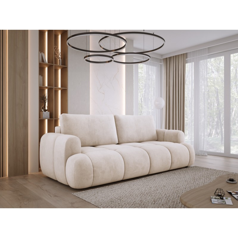 Sofa Kanapa BOMO 3 osobowa z funkcją spania i pojemnikiem w tkaninie SALVADOR 01 WERSAL