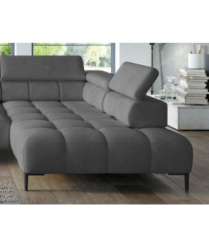 Narożnik PLAZA XL Prawostronny Elektryczna regulacja Tkanina SOLAR 96 WERSAL