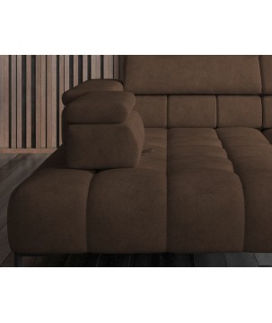 Narożnik PLAZA XL Lewostronny Elektryczna regulacja Tkanina MONOLITH 15 WERSAL