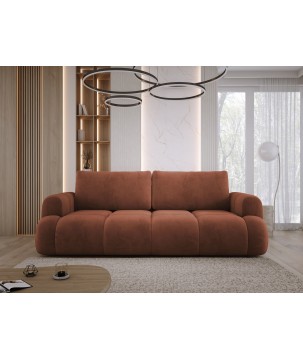 Sofa Kanapa BOMO 3 osobowa z funkcją spania i pojemnikiem w tkaninie SALVADOR 07 WERSAL