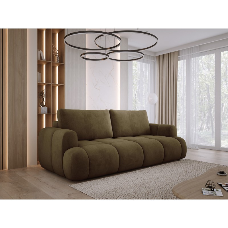 Sofa Kanapa BOMO 3 osobowa z funkcją spania i pojemnikiem w tkaninie SALVADOR 10 WERSAL