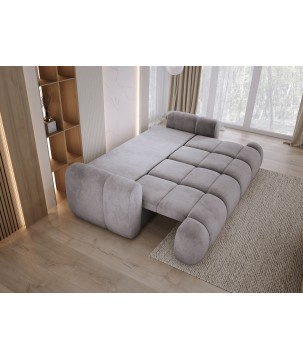 Sofa Kanapa BOMO 3 osobowa z funkcją spania i pojemnikiem w tkaninie SALVADOR 14 WERSAL