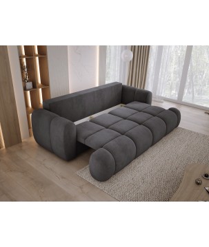 Sofa Kanapa BOMO 3 osobowa z funkcją spania i pojemnikiem w tkaninie SALVADOR 15 WERSAL