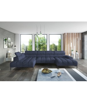 Narożnik PLAZA XL Lewostronny Elektryczna regulacja Tkanina MONOLITH 77 WERSAL