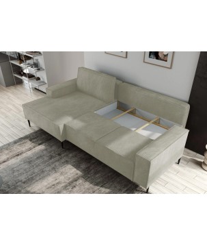 Narożnik MATANO układ L Prawostronny z funkcją spania i pojemnikiem w tkaninie POSO WERSAL