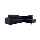 Narożnik PABLOS układ L strona Prawa w tkaninie CLOUD 79 regulowane zagłówki z funkcją spania