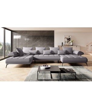 Narożnik SELEDO XL układ U Lewostronny z funkcją elektrycznej regulacji głebokości siedziska WERSAL