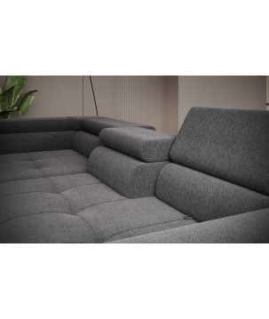 Narożnik TEMPO Prawostronny w układzie L z funkcją spania i pojemnikiem WERSAL