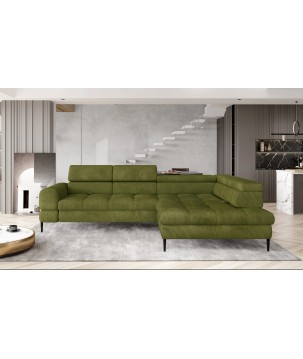 Narożnik VOSS L układ L Prawostronny z funkcją spania i pojemnikiem WERSAL