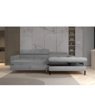 Narożnik VOSS S układ L Prawostronny z funkcją spania i pojemnikiem WERSAL