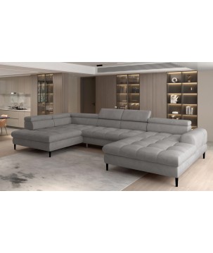 Narożnik VOSS XL układ U Lewostronny z funkcją spania i pojemnikiem WERSAL