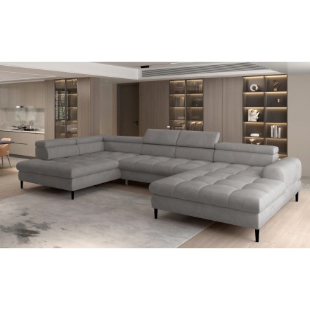 Narożnik VOSS XL układ U Lewostronny z funkcją spania i pojemnikiem WERSAL