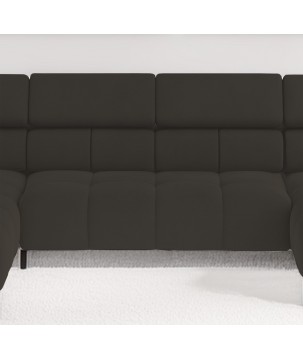 Narożnik PLAZA XL Lewostronny Elektryczna regulacja Tkanina SOLAR 28 WERSAL