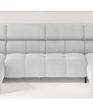 Narożnik PLAZA XL Lewostronny Elektryczna regulacja Tkanina SOLAR 80 WERSAL