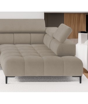 Narożnik PLAZA XL Prawostronny Elektryczna regulacja Tkanina SOLAR 16 WERSAL